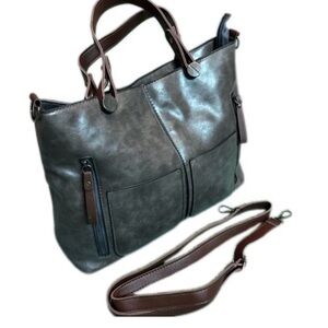 Elegant Gray and Brown Women's Tote Bag